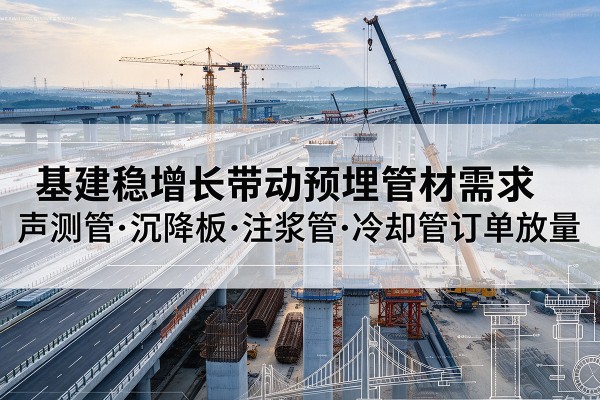 韩城基建稳增长带动预埋监测管材需求,声测管、沉降板、注浆管订单持续放量